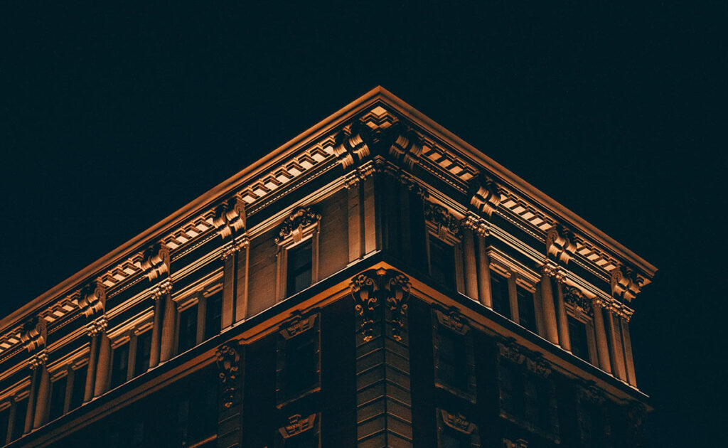 facade lights Silhouetting