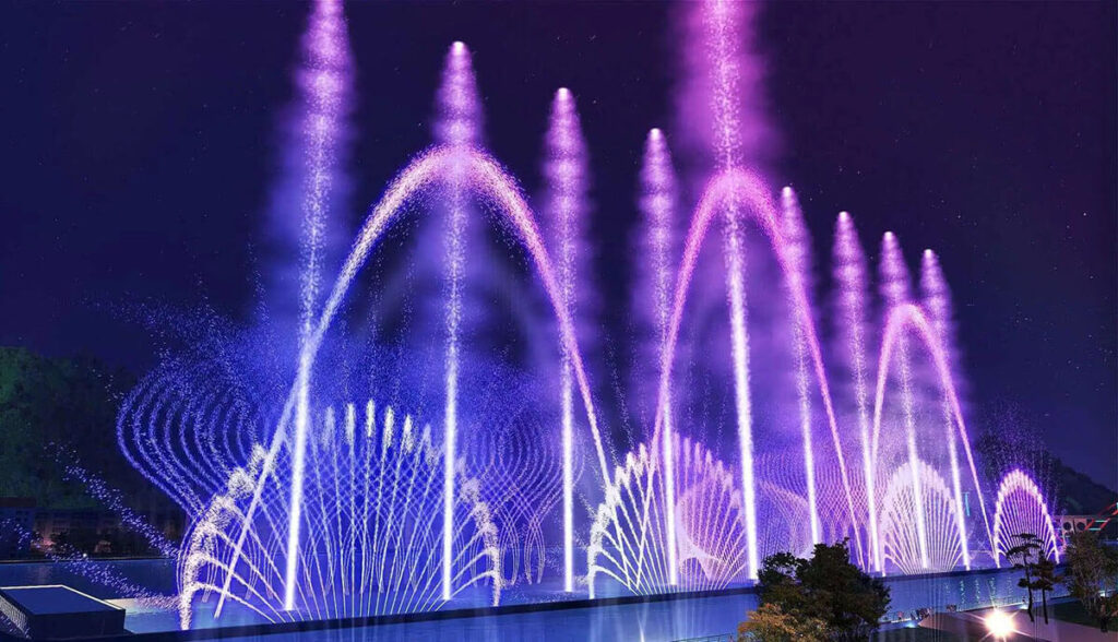 fountain lights color intensity