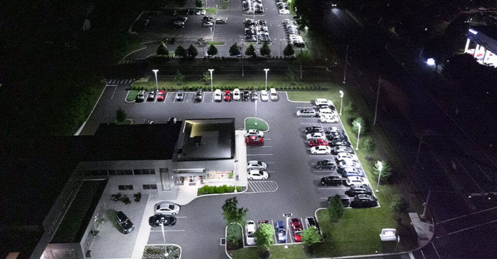 parking lot lighting fixture layout