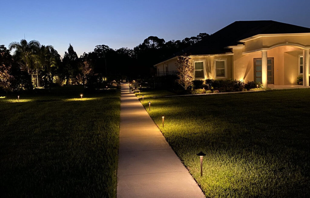 low voltage landscape lighting application