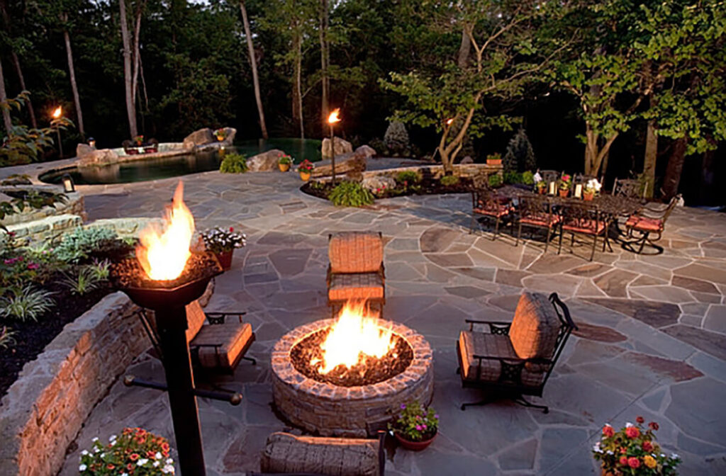 fire pits and torches