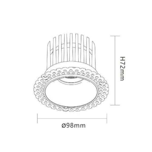 12W COB Trimless Recessed Lighting - Image 4