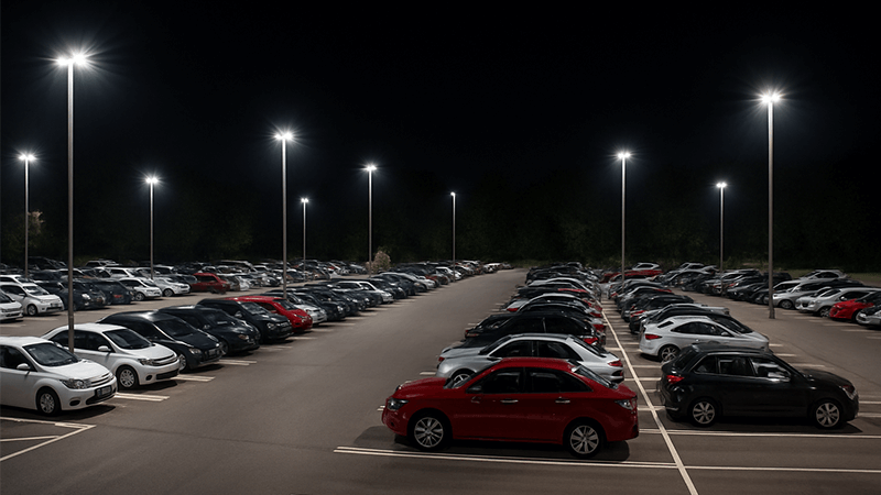 High Lumen LED Floodlight Module A bright, powerful LED floodlight module used for large outdoor areas requiring high lumens.