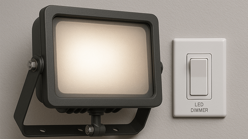 Outdoor LED Flood Light with Dimming Control