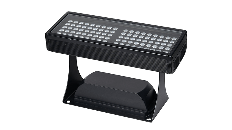 A close-up of a durable LED floodlight