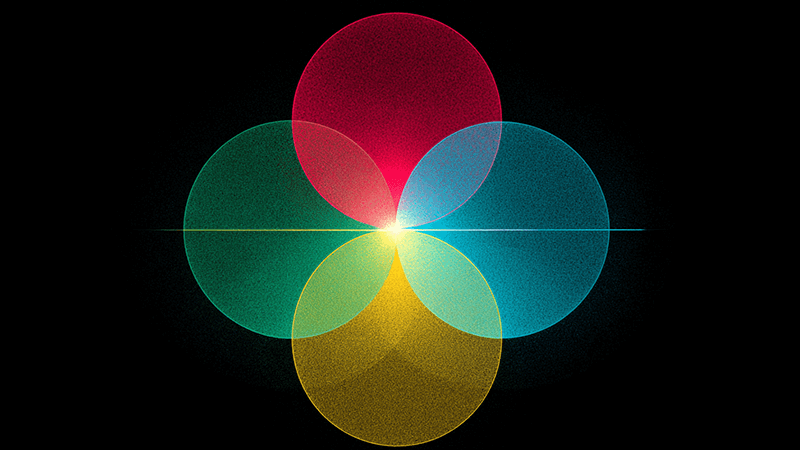 Additive Color Mixing Diagram A diagram showing red, green, and blue circles of light overlapping to create cyan, magenta, yellow, and white.