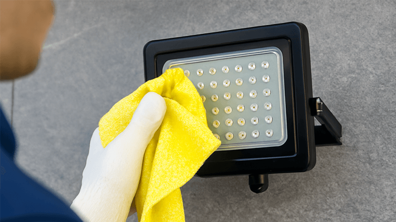 Cleaning an LED Floodlight