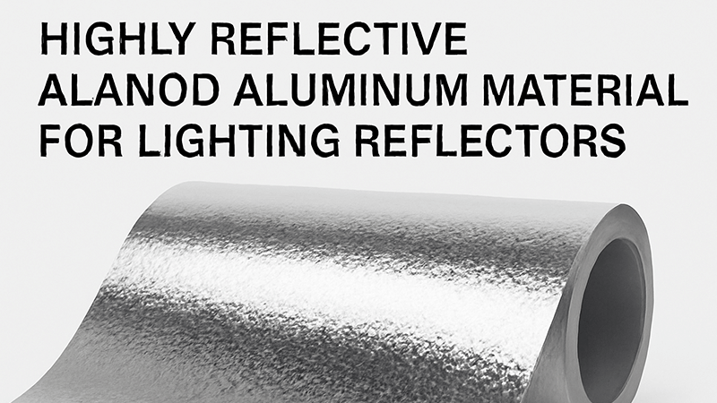 A sheet of highly reflective Alanod aluminum material for lighting reflectors.