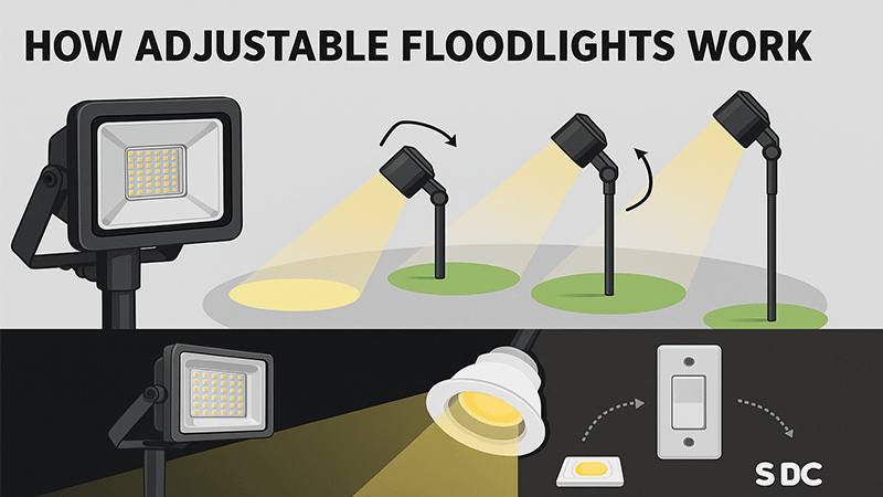 How Adjustable LED Lights Work how adjustable led floodlights work demonstration