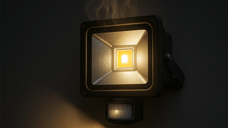 Negative Side of LED Light an overheated led fixture with performance issues