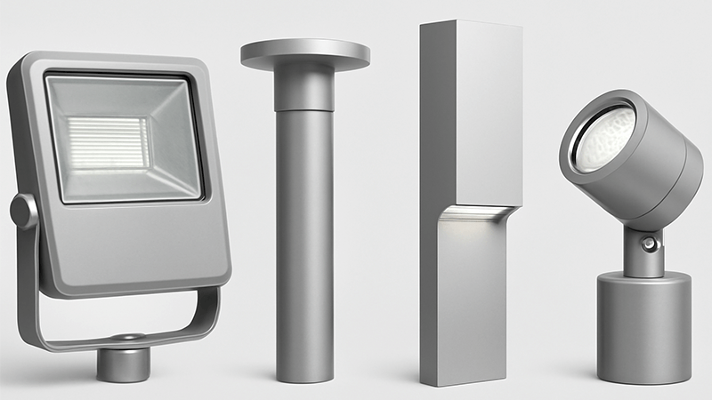 Durable Aluminum Outdoor Lights A collection of sleek aluminum outdoor light fixtures