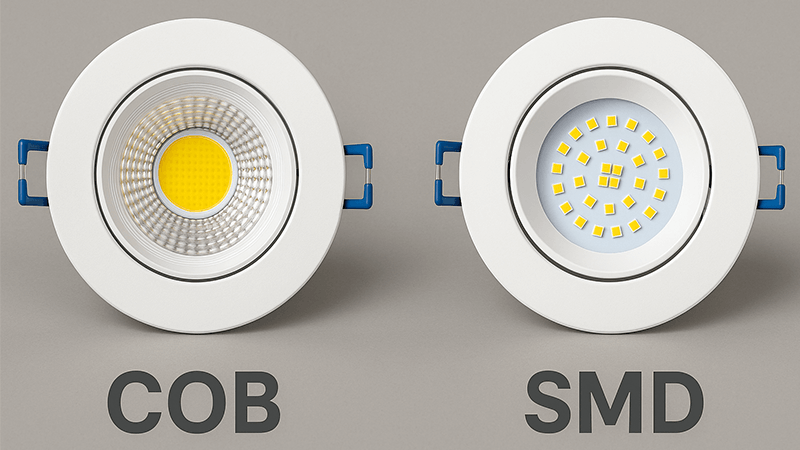 COB downlight vs SMD downlight comparison