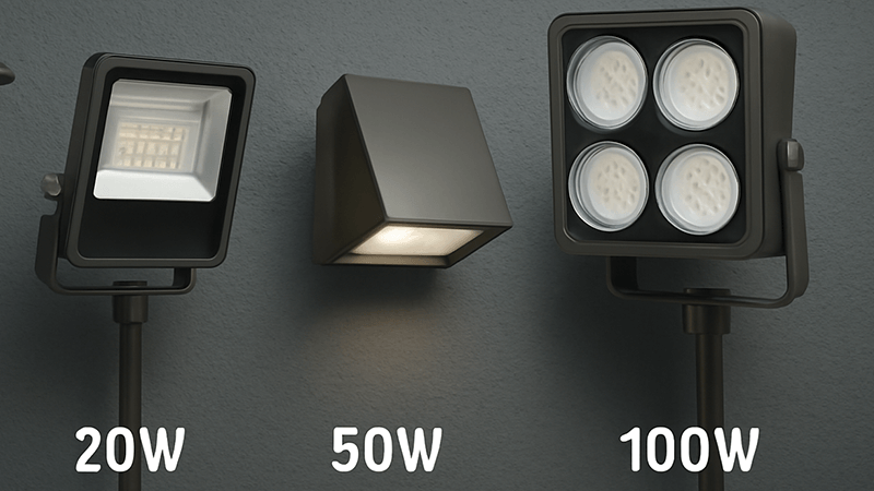 Different types of outdoor LED fixtures for various applications