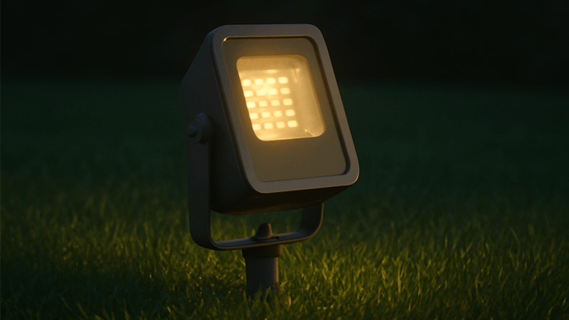 An LED landscape light fixture that produces minimal heat