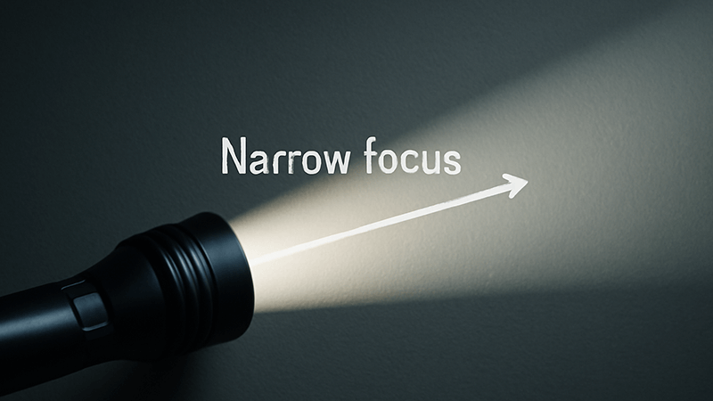 LED floodlight on a tall pole projecting light over a long distance