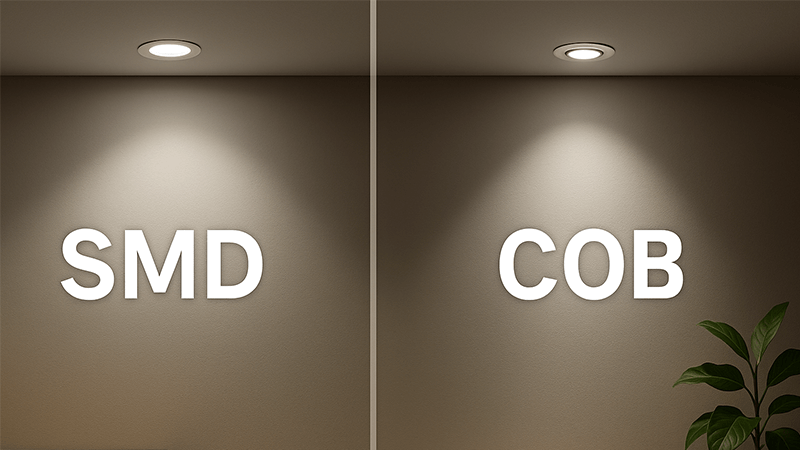 SMD vs COB downlights SMD vs COB downlight comparison