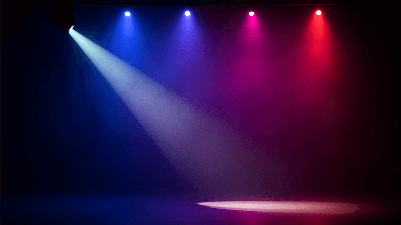 Motivated vs. Unmotivated Lighting in Theatre Stage lighting with a clear spotlight (motivated) and color wash (unmotivated)