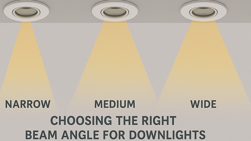 Choosing the right beam angle for downlights