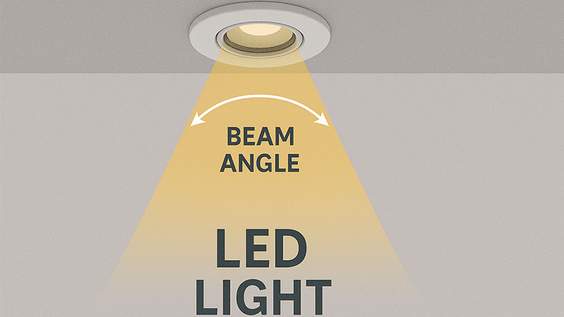 LED light beam angle illustration