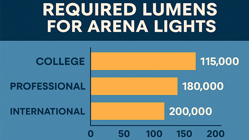 An empty, well-lit sports arena at night