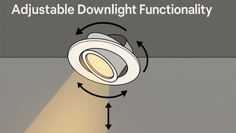 Adjustable downlight being installed in a modern ceiling