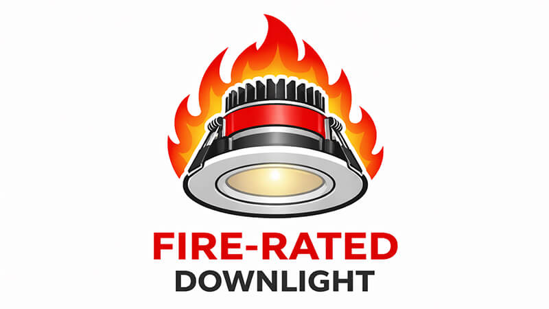 Fire-Rated Downlight Safety Fire-rated downlight symbol