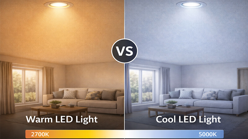 Effect of Light Color Temperature on Sleep Warm vs Cool LED light comparison